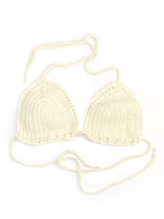 ❤ Triangle crochet basic bikini top