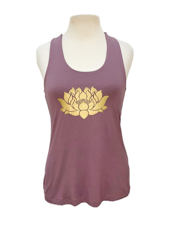 Yoga tank top with criss-cross back detail - various