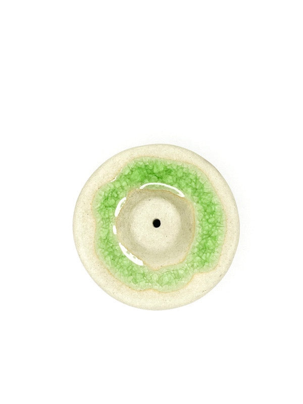 Ceramic incense holder - round