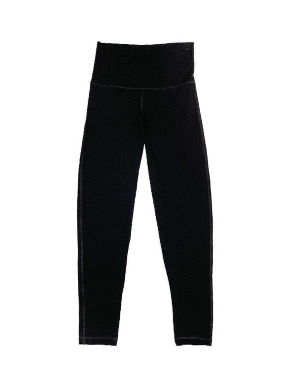 Long leggings with wide waistband.