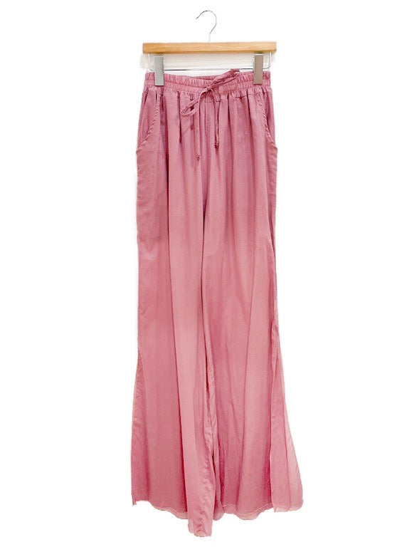 ❤Light-weight cotton pant with side slits and shorts lining - various colours
