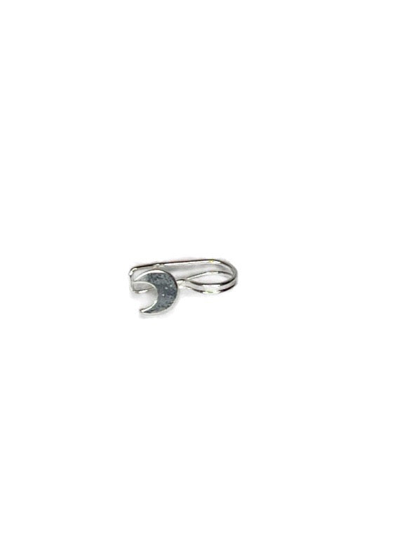 Half Moon  silver ear cuffs
