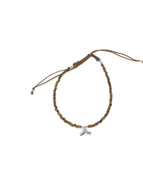 Crystal bracelet with whale tale