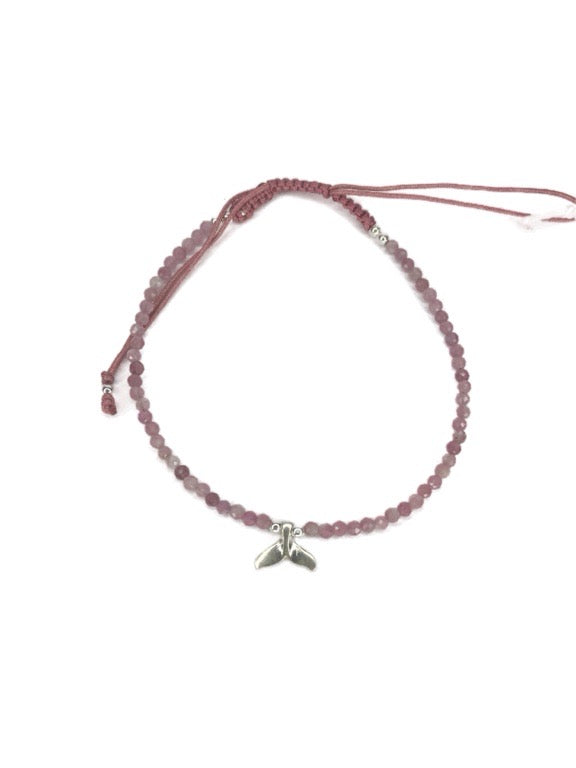 Crystal bracelet with whale tale