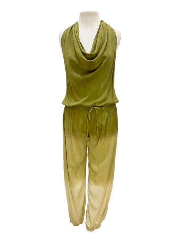 Jumpsuit Halter neck cowl front - various