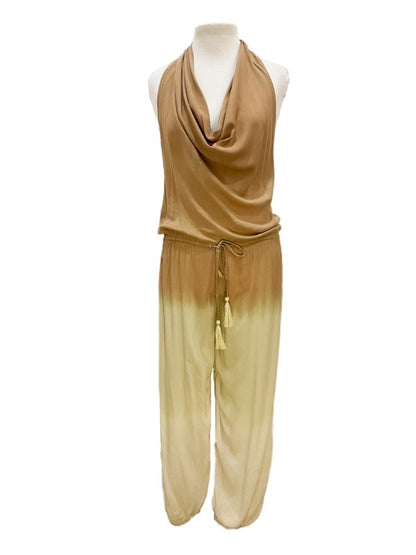 Jumpsuit Halter neck cowl front - various
