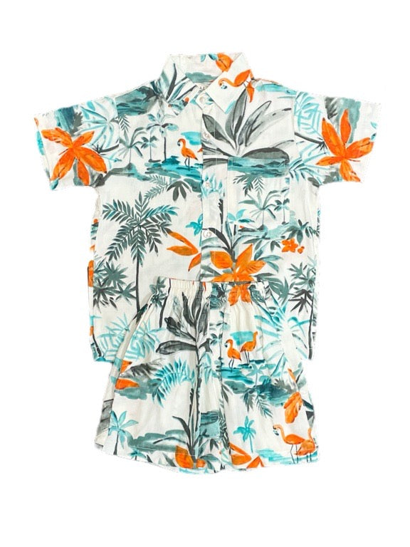 Kids Boys printed shirt & shorts set - various