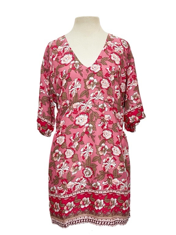 Tunic Pocket dress with elbow length sleeves - various