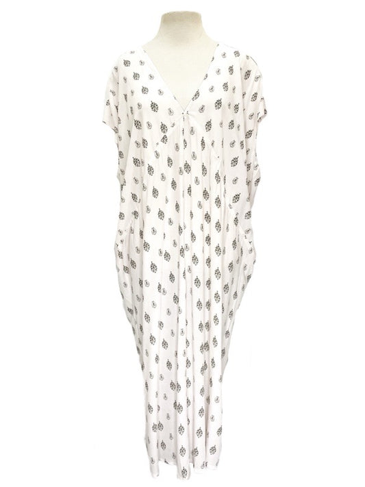V-neck kaftan dress - various