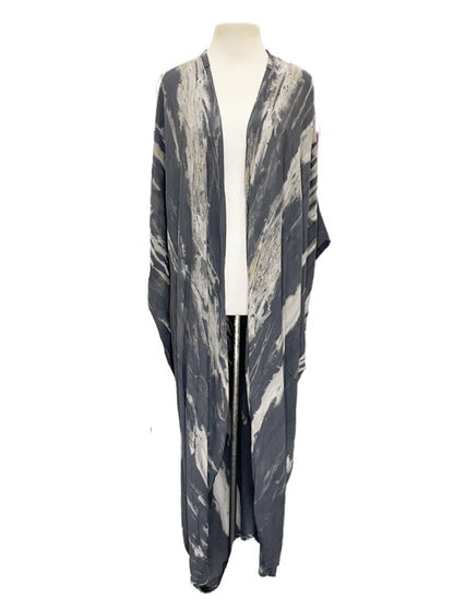 Kimono jacket long with belt - various