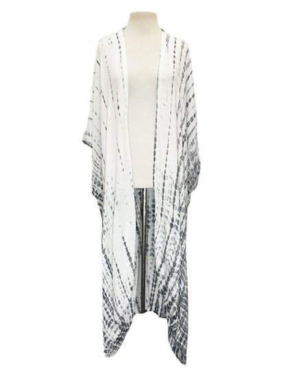 Kimono jacket long with belt - various