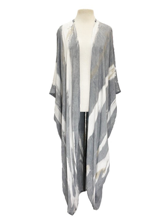 Kimono jacket long with belt - various