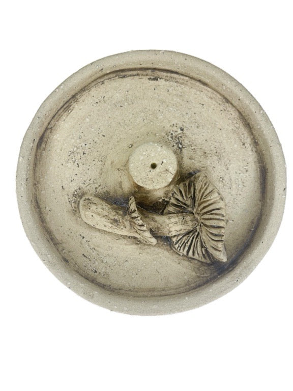❤Hand made ceramic mushroom detail incense holder 11cm