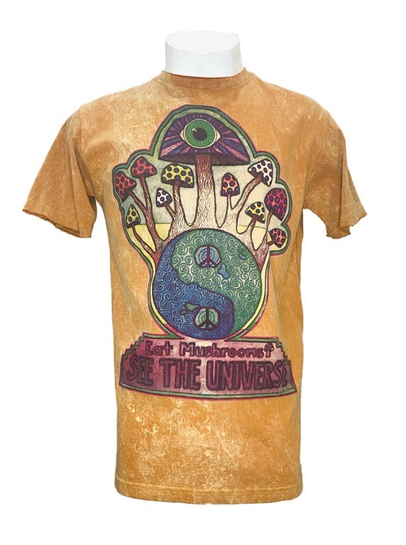 "See the universe, Yin Yang" cotton tee shirt - Medium 54cm 1/2 chest - various colours