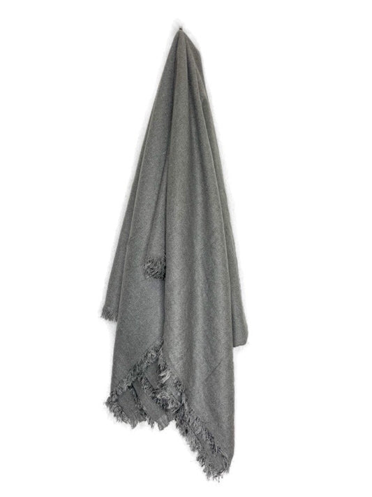 ❤Cashmere scarf, plain colours with short fringe - 84 x 192cm- various