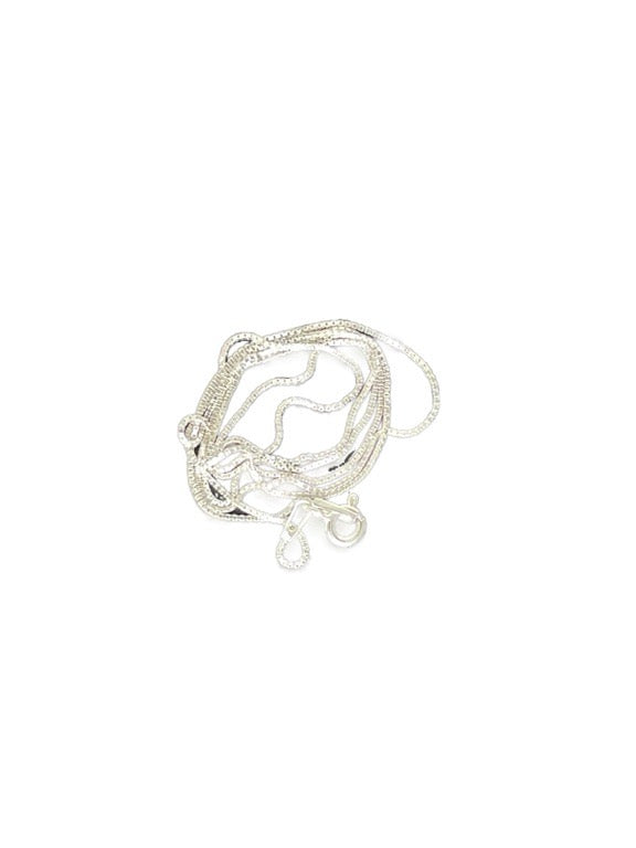 Silver Fine Plain Chain 20"