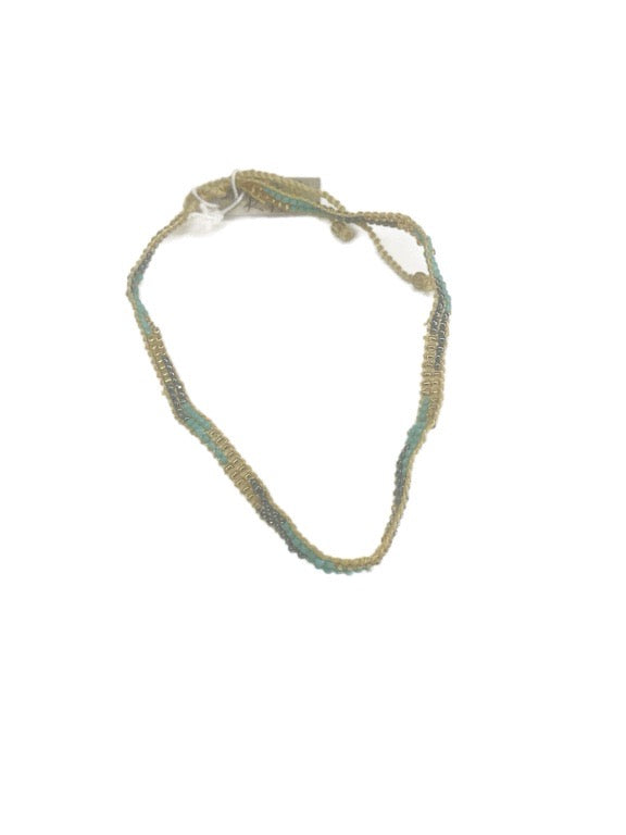 Double string seed bead anklet - various