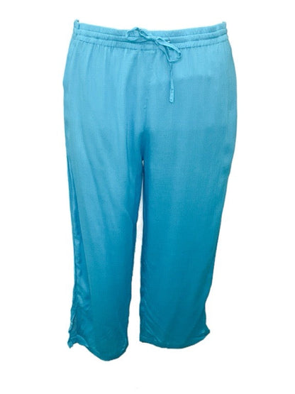 ❤Simple capri pants with drawstring