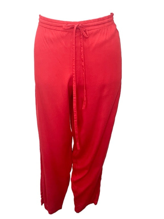 ❤Simple capri pants with drawstring