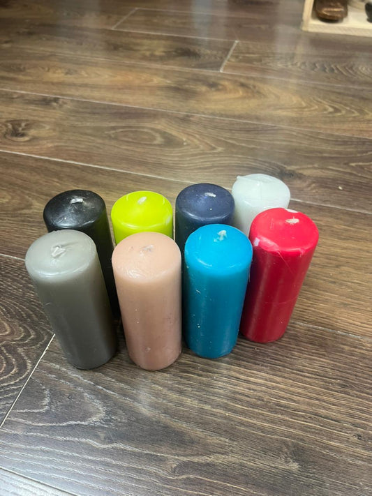 13cm Pillar candles - colours