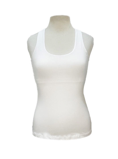 Yoga tank top with criss-cross back detail - various