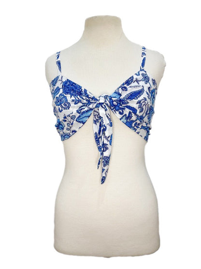 Front tie, adjustable bra top - various