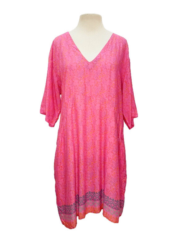 Tunic Pocket dress with elbow length sleeves - various