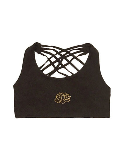 Bralette - Criss-cross multi strap back with print