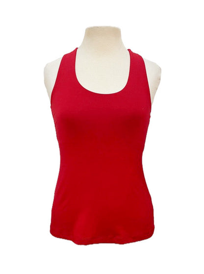 Yoga tank top with criss-cross back detail - various