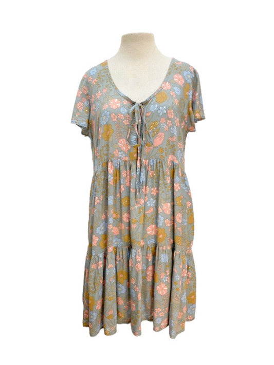 Babydoll voile dress with buttons - various