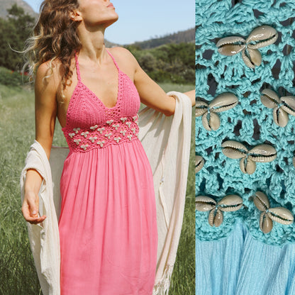 Kipas with cowry detail Short crochet dress  - various