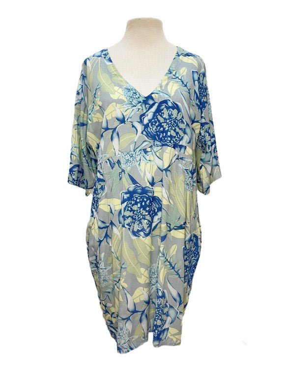 Tunic Pocket dress with elbow length sleeves - various