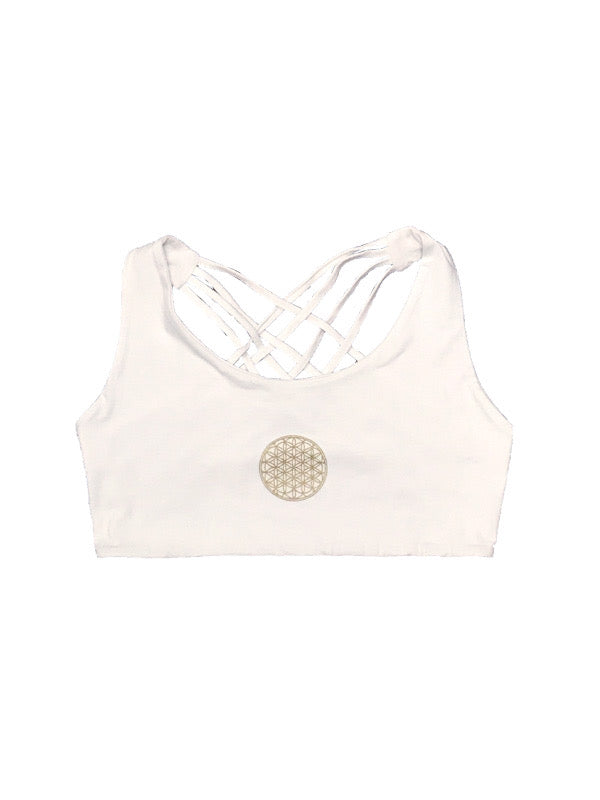 Bralette - Criss-cross multi strap back with print