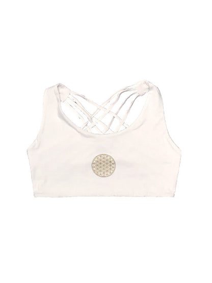 Bralette - Criss-cross multi strap back with print