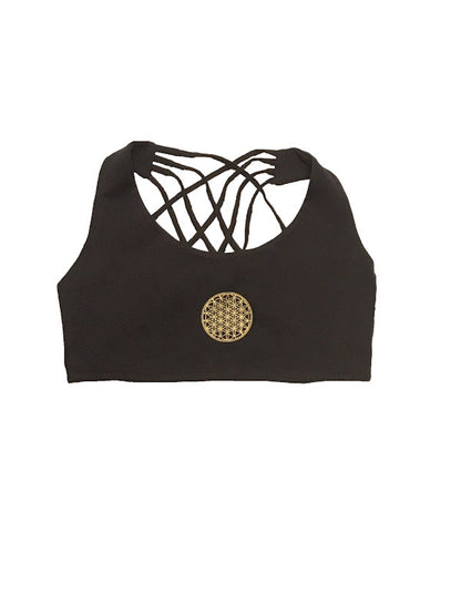 Bralette - Criss-cross multi strap back with print