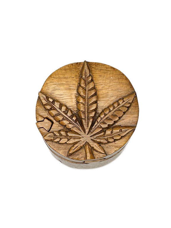 Wooden hand carved magic box - small - various designs