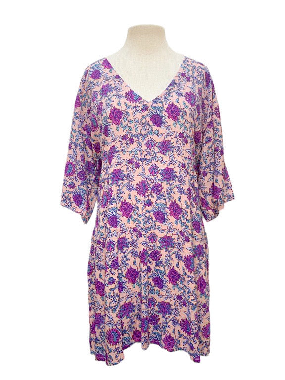 Tunic Pocket dress with elbow length sleeves - various