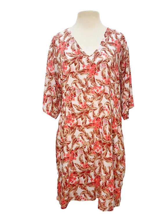 Tunic Pocket dress with elbow length sleeves - various