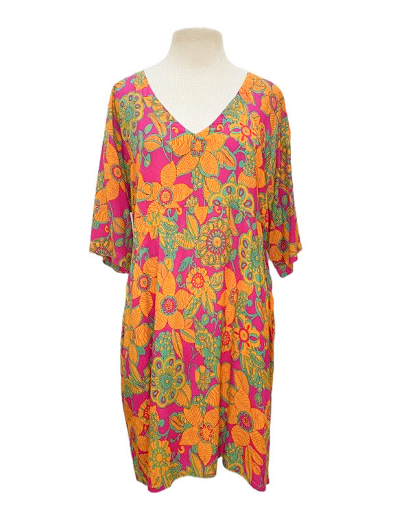 Tunic Pocket dress with elbow length sleeves - various