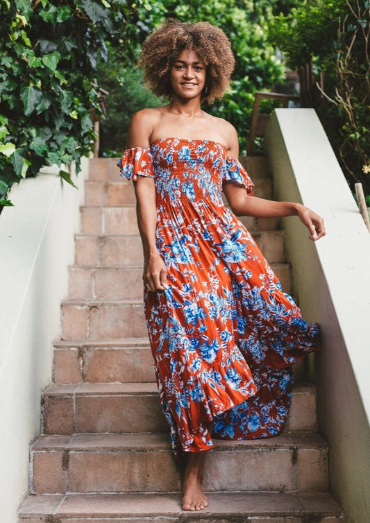 Rylee off the shoulder shirred dress - various
