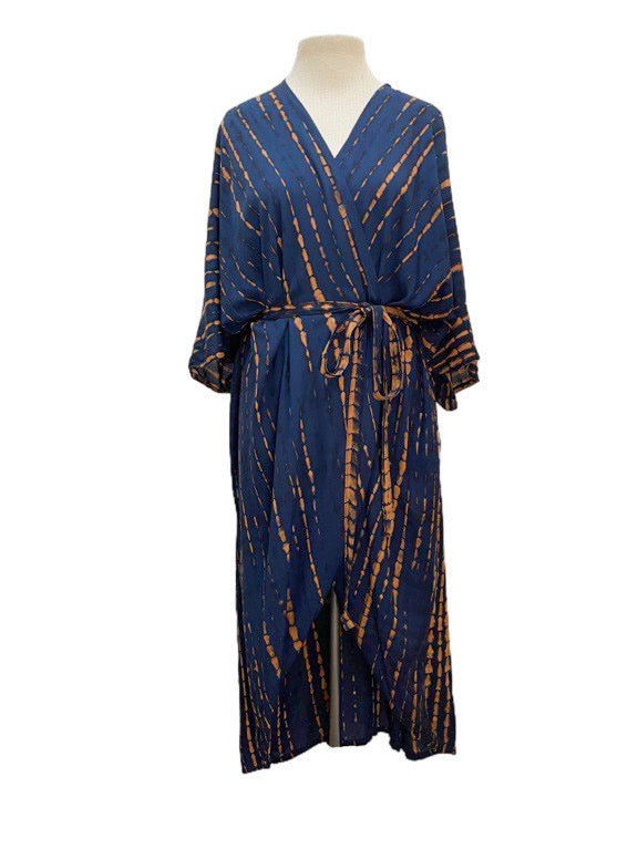 Kimono jacket long with belt - various