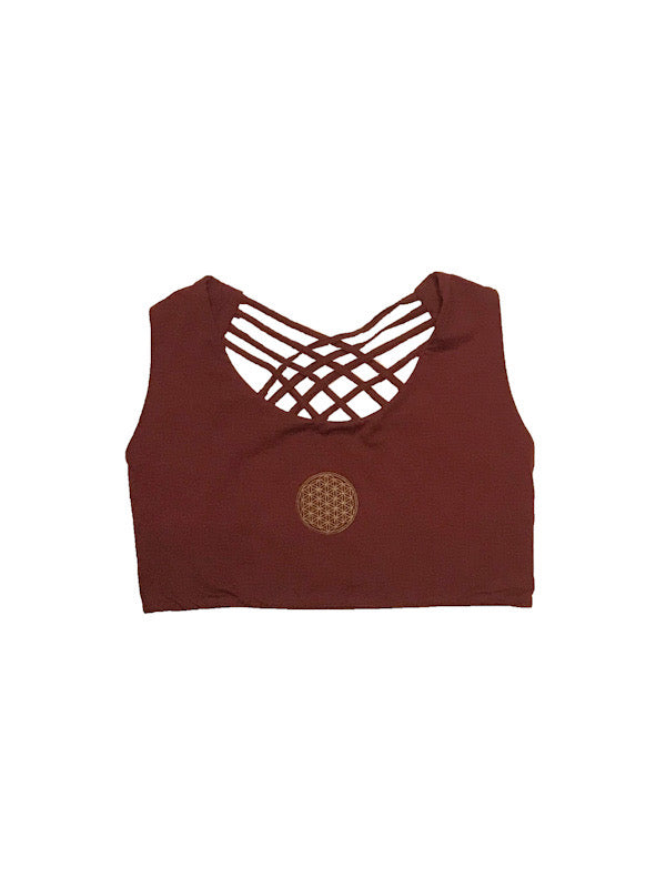 Bralette - Criss-cross multi strap back with print