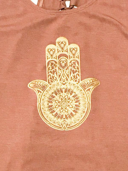 Tank top -  back plaited detail - printed and plain - W27