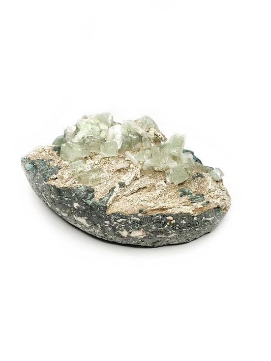 apophylite green cluster Large crystal