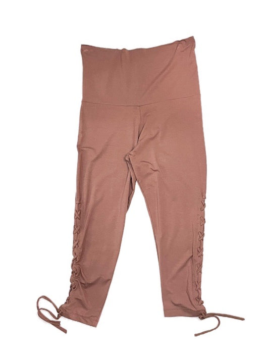 Legging - 3/4 with side lace up detail - mink