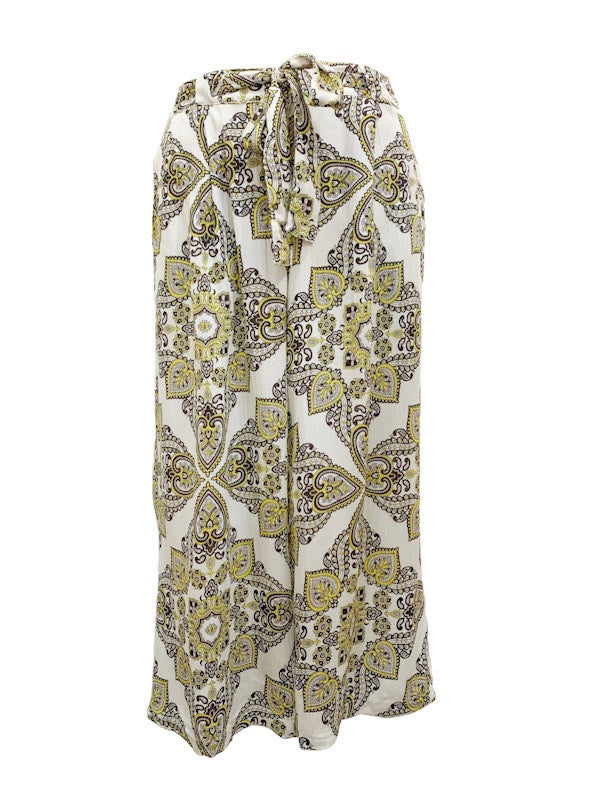 ❤ Summer pants - 3/4 wide leg with tie belt